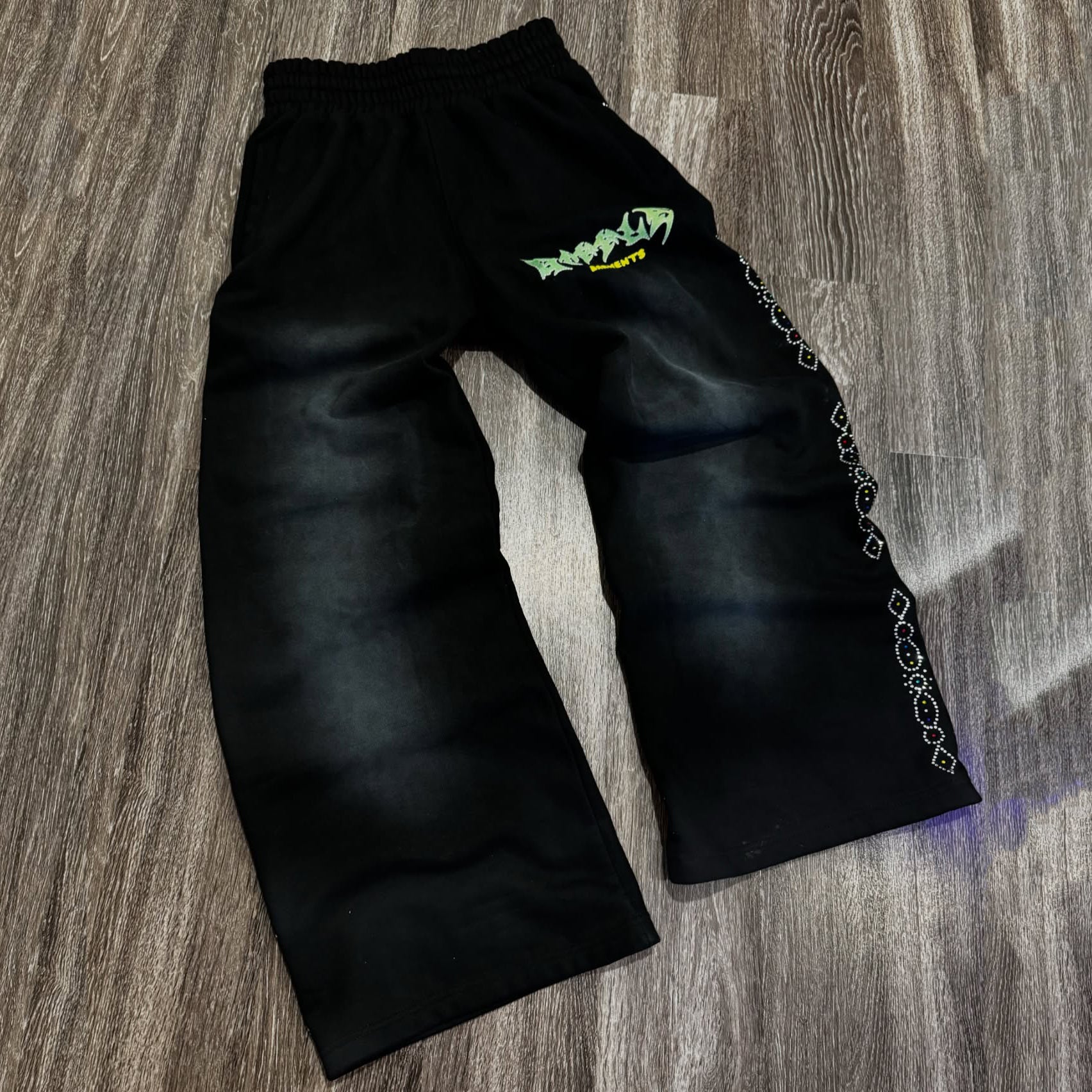 Retro Washed Wide-Leg Pants