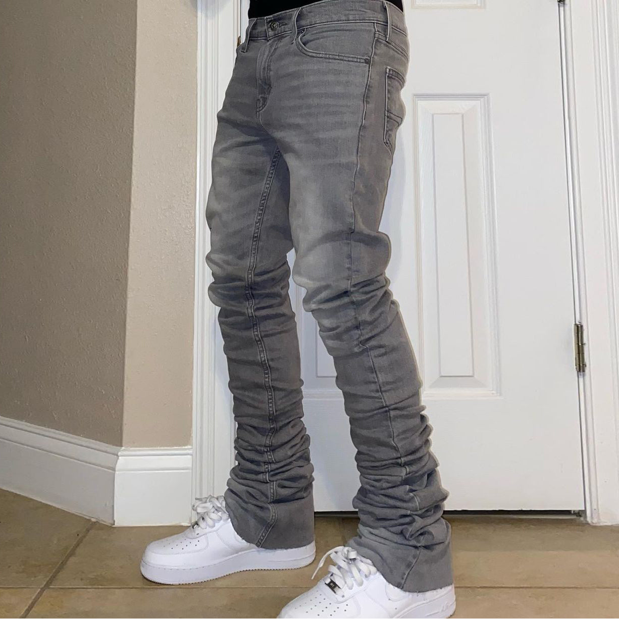 Solid Wash Grey Pants