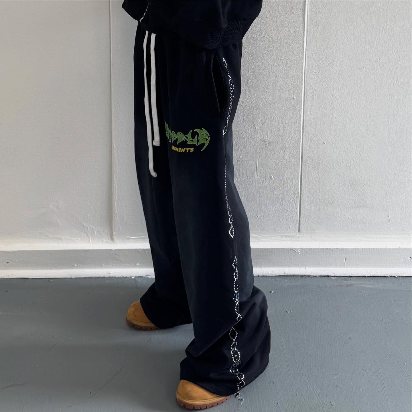 Retro Washed Wide-Leg Pants