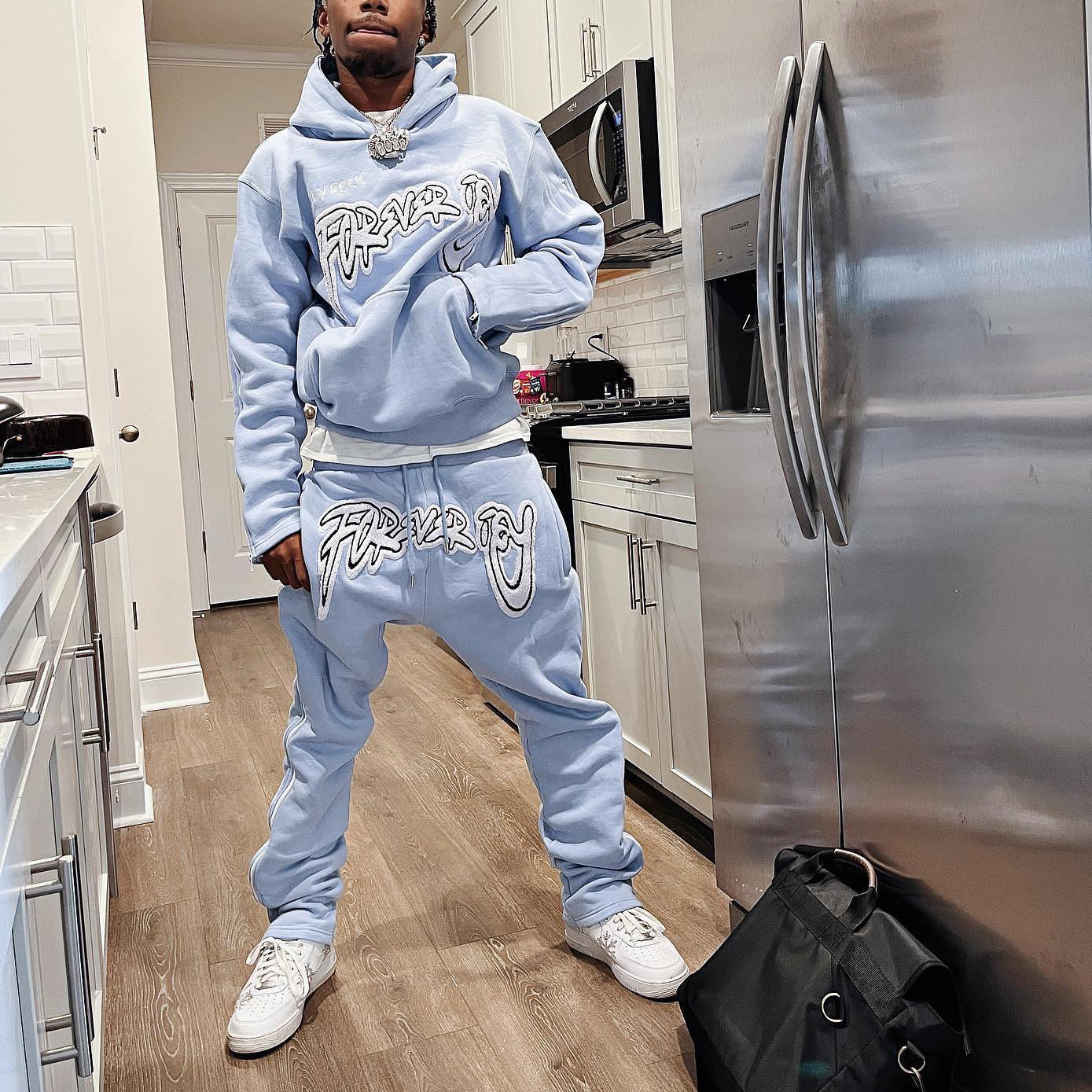 Set Printed Hoodie and Pants