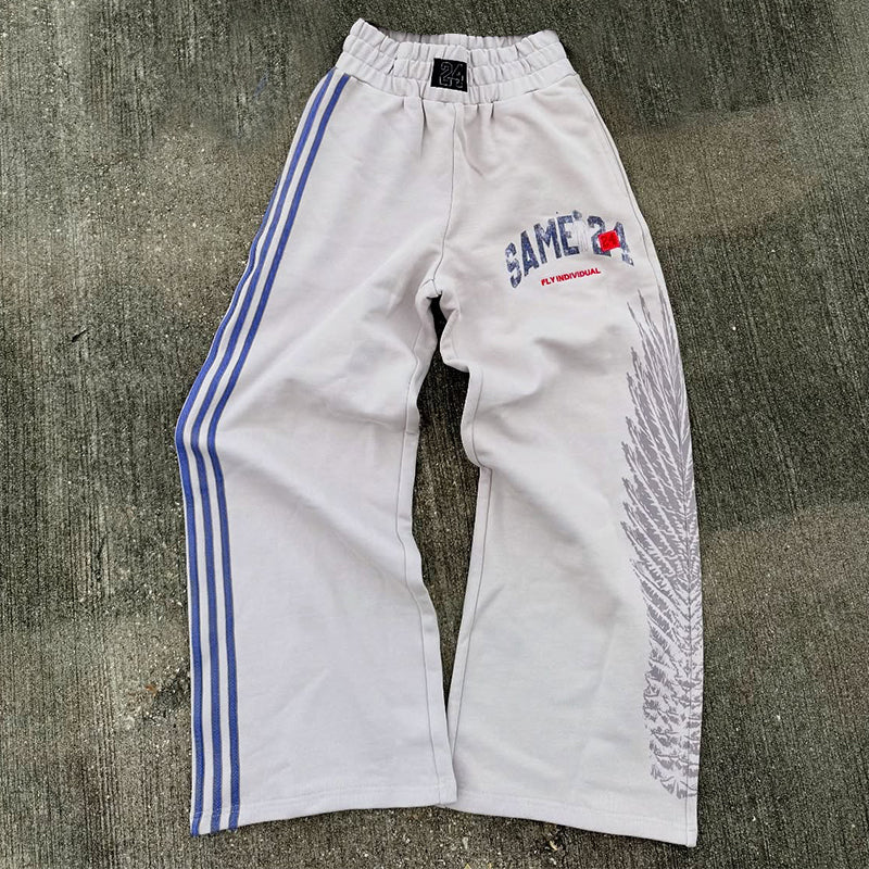 Striped Wide-Leg Pants